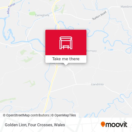 Golden Lion, Four Crosses map