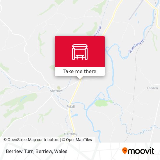 Berriew Turn, Berriew map