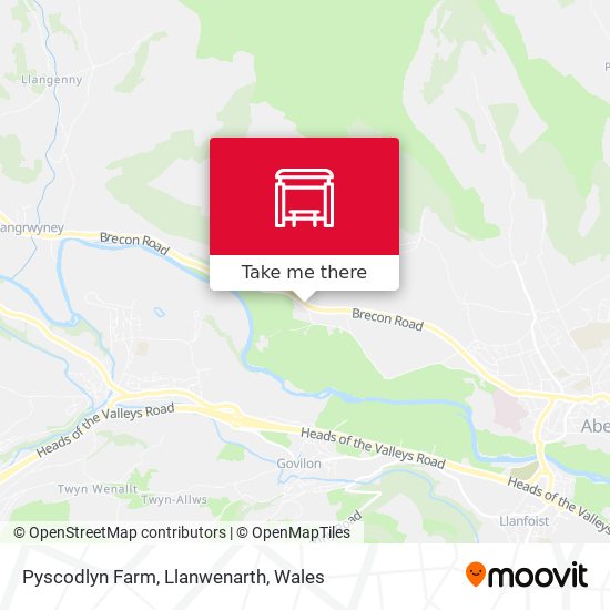 Pyscodlyn Farm, Llanwenarth map