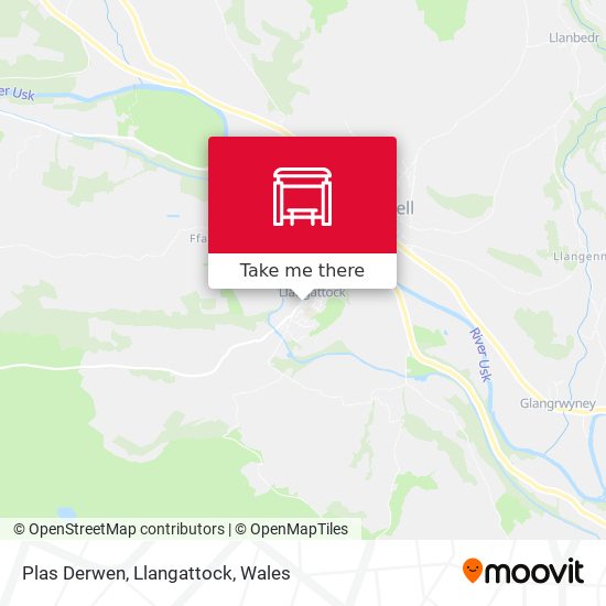 Plas Derwen, Llangattock map