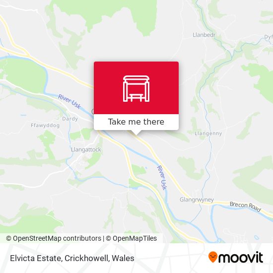 Elvicta Estate, Crickhowell map