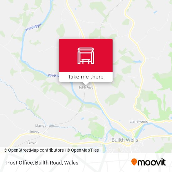 Post Office, Builth Road map