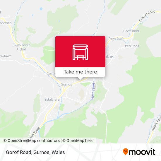 Gorof Road, Gurnos map