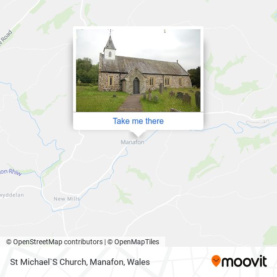 St Michael`S Church, Manafon map