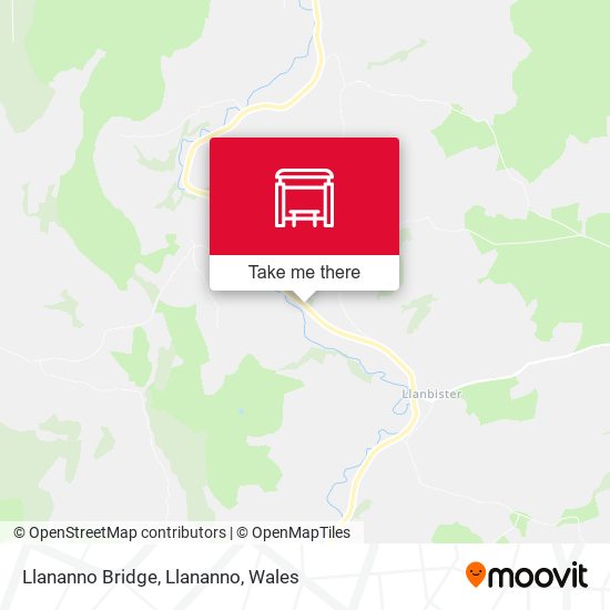 Llananno Bridge, Llananno map