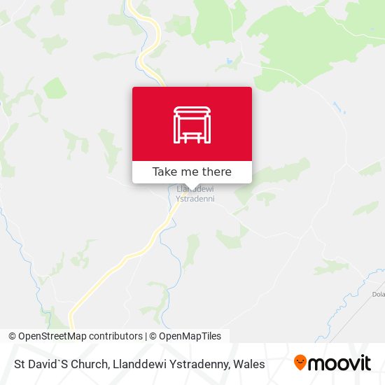 St David`S Church, Llanddewi Ystradenny map