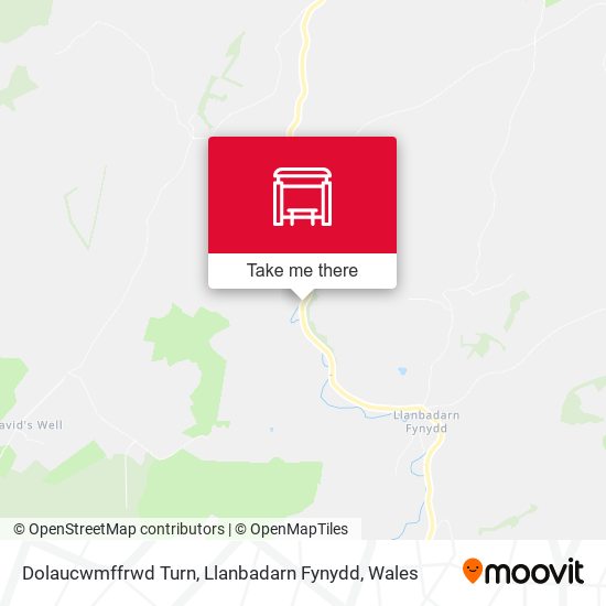 Dolaucwmffrwd Turn, Llanbadarn Fynydd map