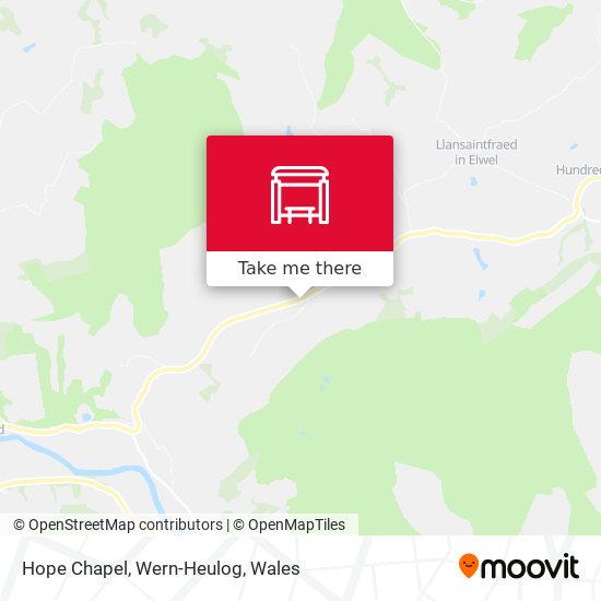 Hope Chapel, Wern-Heulog map