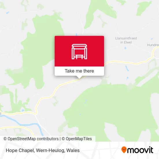 Hope Chapel, Wern-Heulog map