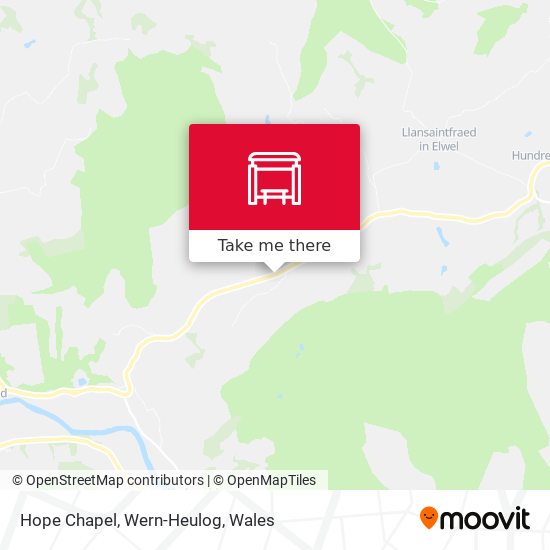Hope Chapel, Wern-Heulog map