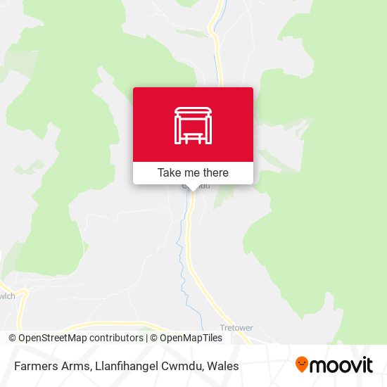 Farmers Arms, Llanfihangel Cwmdu map