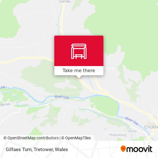 Gilfaes Turn, Tretower map