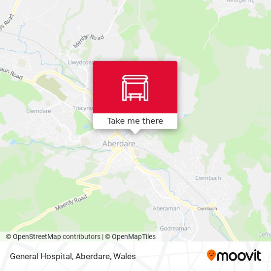 General Hospital, Aberdare map