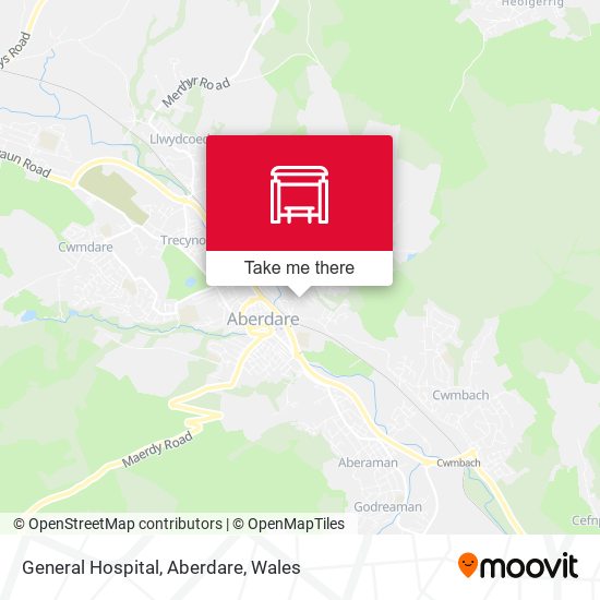 General Hospital, Aberdare map