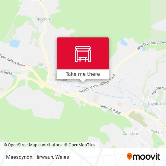 Maescynon, Hirwaun map