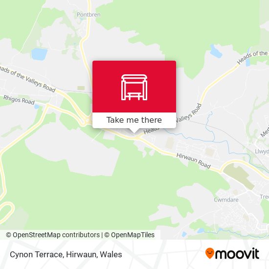 Cynon Terrace, Hirwaun map