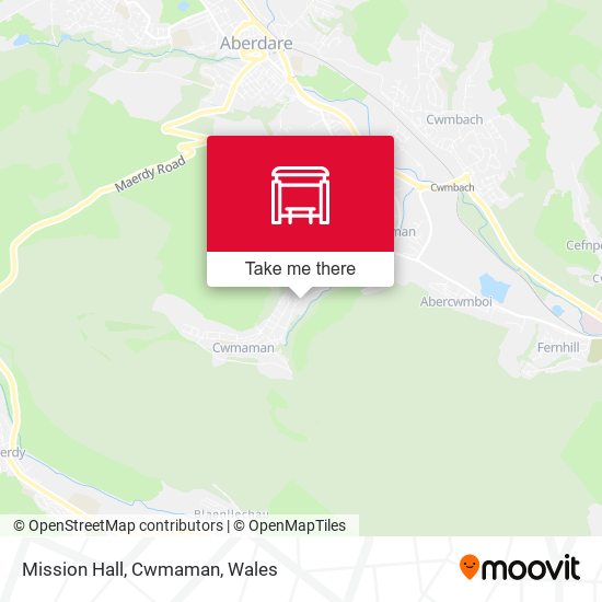 Mission Hall, Cwmaman map