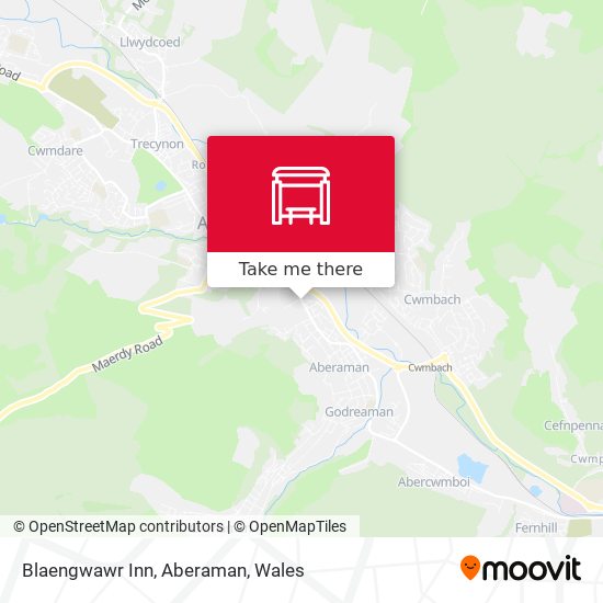 Blaengwawr Inn, Aberaman map
