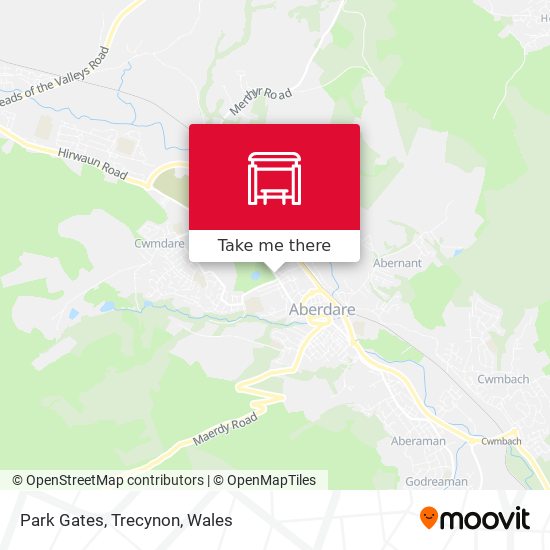 Park Gates, Trecynon map
