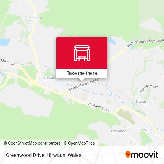 Greenwood Drive, Hirwaun map
