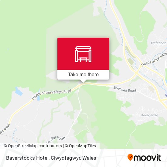 Baverstocks Hotel, Clwydfagwyr map