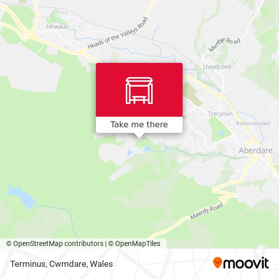 Terminus, Cwmdare map