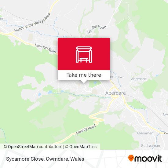Sycamore Close, Cwmdare map