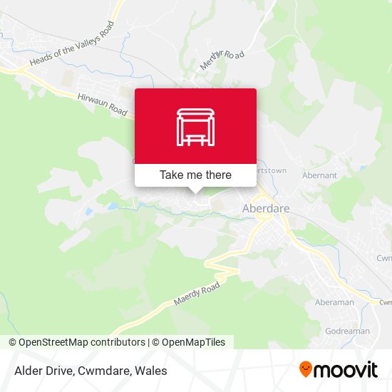 Alder Drive, Cwmdare map