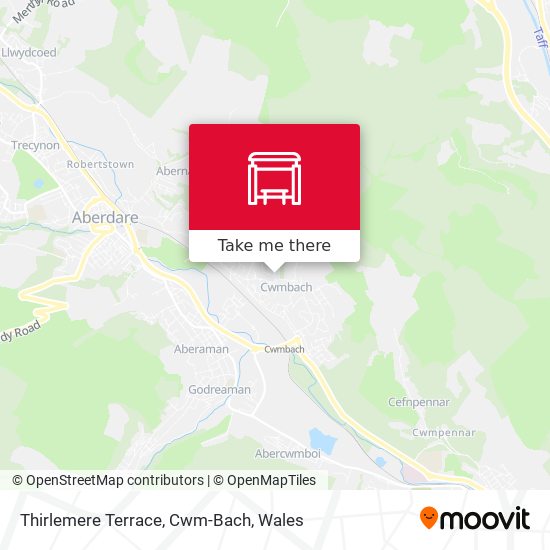 Thirlemere Terrace, Cwm-Bach map
