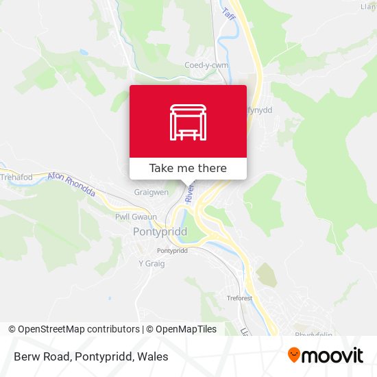 Berw Road, Pontypridd map