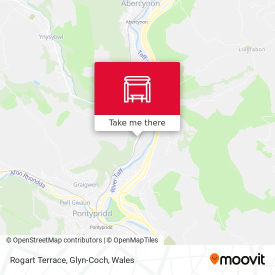 Rogart Terrace, Glyn-Coch map