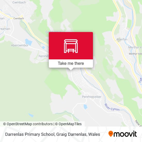 Darrenlas Primary School, Graig Darrenlas map