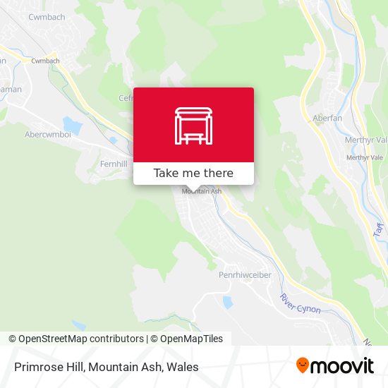 Primrose Hill, Mountain Ash map