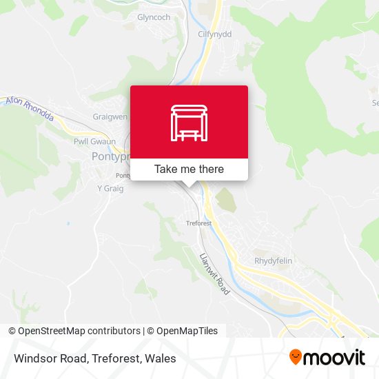 Windsor Road, Treforest map