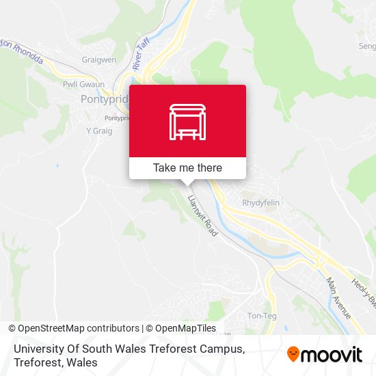 University Of South Wales Treforest Campus, Treforest map