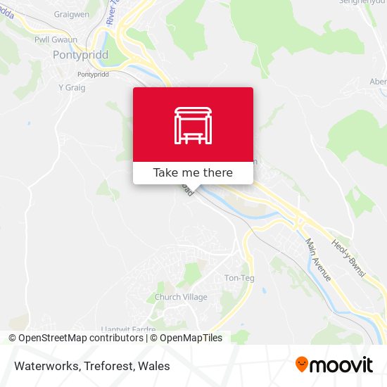 Waterworks, Treforest map