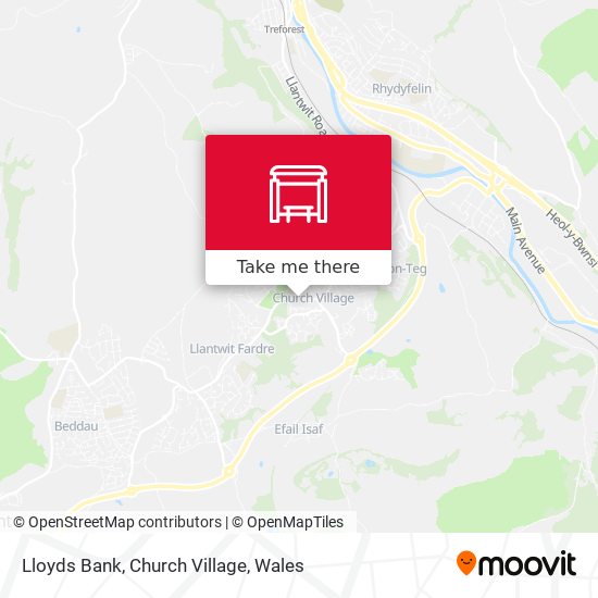 Lloyds Bank, Church Village map