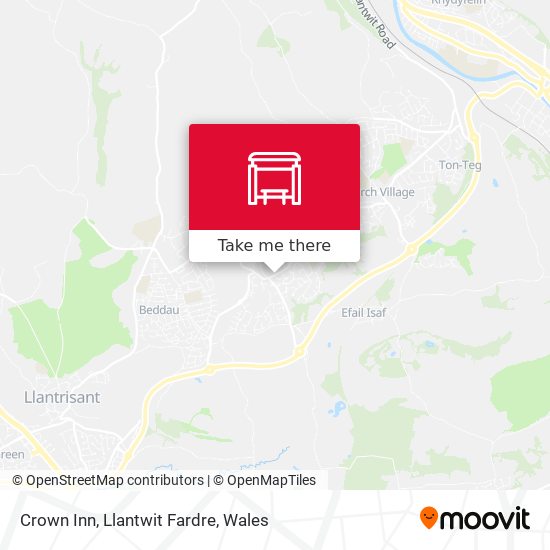 Crown Inn, Llantwit Fardre map