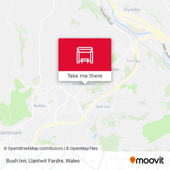 Bush Inn, Llantwit Fardre map