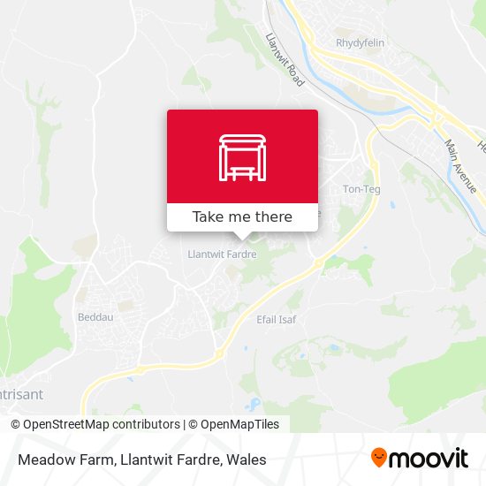 Meadow Farm, Llantwit Fardre map