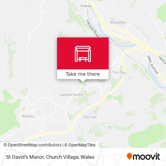 St David's Manor, Church Village map