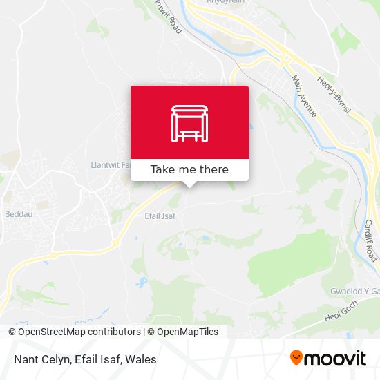 Nant Celyn, Efail Isaf map