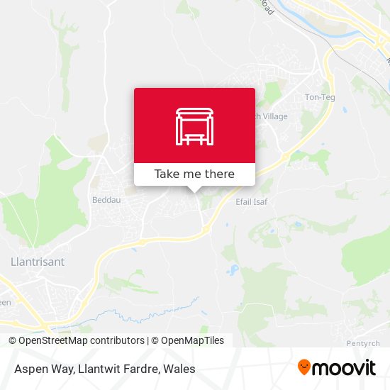 Aspen Way, Llantwit Fardre map