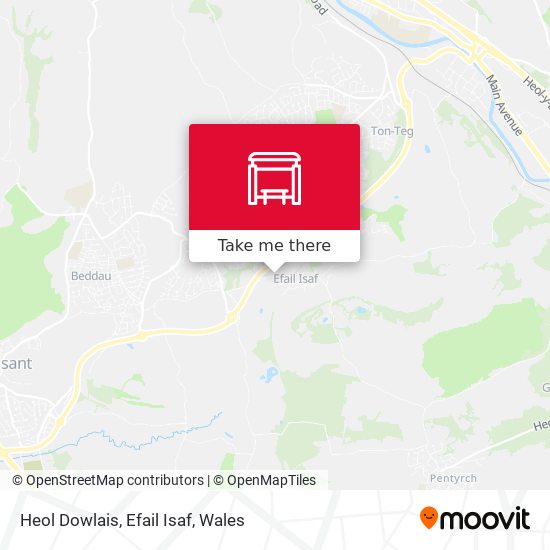 Heol Dowlais, Efail Isaf map