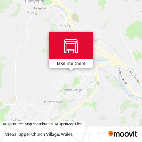 Steps, Upper Church Village map