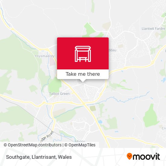 Southgate, Llantrisant map