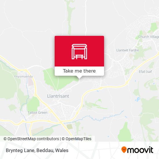 Brynteg Lane, Beddau map