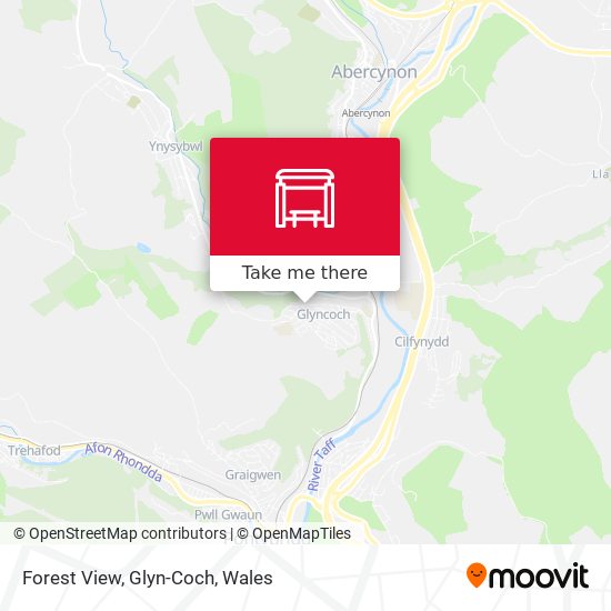 Forest View, Glyn-Coch map