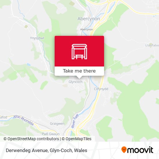 Derwendeg Avenue, Glyn-Coch map
