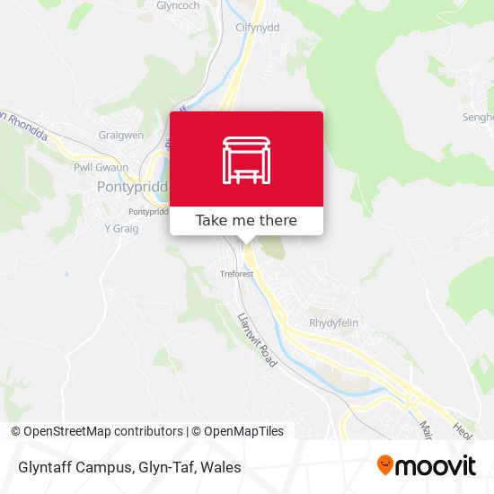 Glyntaff Campus, Glyn-Taf map